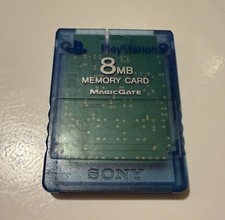 Sony PlayStation 2 OEM 8MB Memory Card Magic Gate PS2 - Clear Blue SCPH-10020