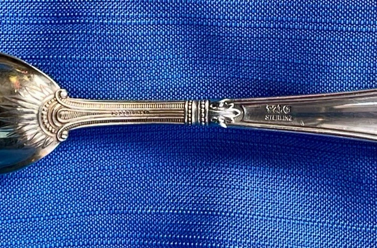 Ложка фруктовая/апельсиновая Gorham Cluny чистое серебро золотая стирка - оригинал от Gorham - Изображение 4 из 4