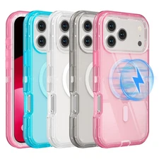 Shockproof Clear Case For iPhone 17 Pro Max 17 Air 16 15 14 Rugged MagSafe Cover