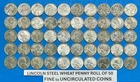 1943 STEEL Wheat Penny Roll Lot of 50 STEEL PENNIES ~ ALL FINE to UNCIRCULATED