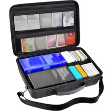 ALLPRIMO Trading Card Case Storage Box for 2700+ Cards. Deck Boxes Travel Org...