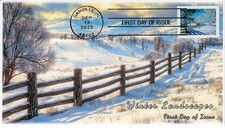 25-342, 2025, Winter Landscapes, First Day Cover, Standard 4-Bar Postmark, Danvi