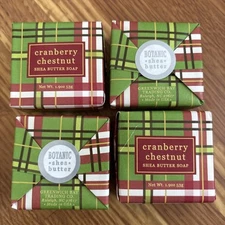 Greenwich Bay Trading Co. Cranberry Chestnut Shea Butter Soap, 1.9 oz 4 Bars