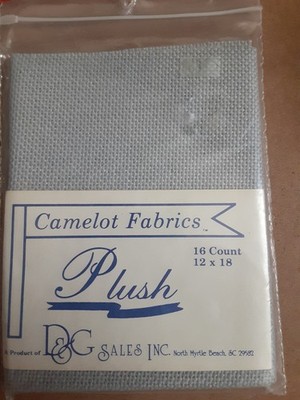 Camelot Fabrics Plush 16 Count 12  X 18   Grey - New in Package