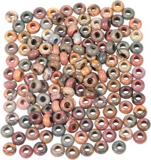 Natural Gemstone Beads for Jewelry Making, Rondelle Large Hole Loose Beads Pack
