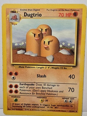 Dugtrio 019/102 Base Set Regular