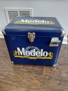 Metal Modelo Beer Cooler With Bottle Opener