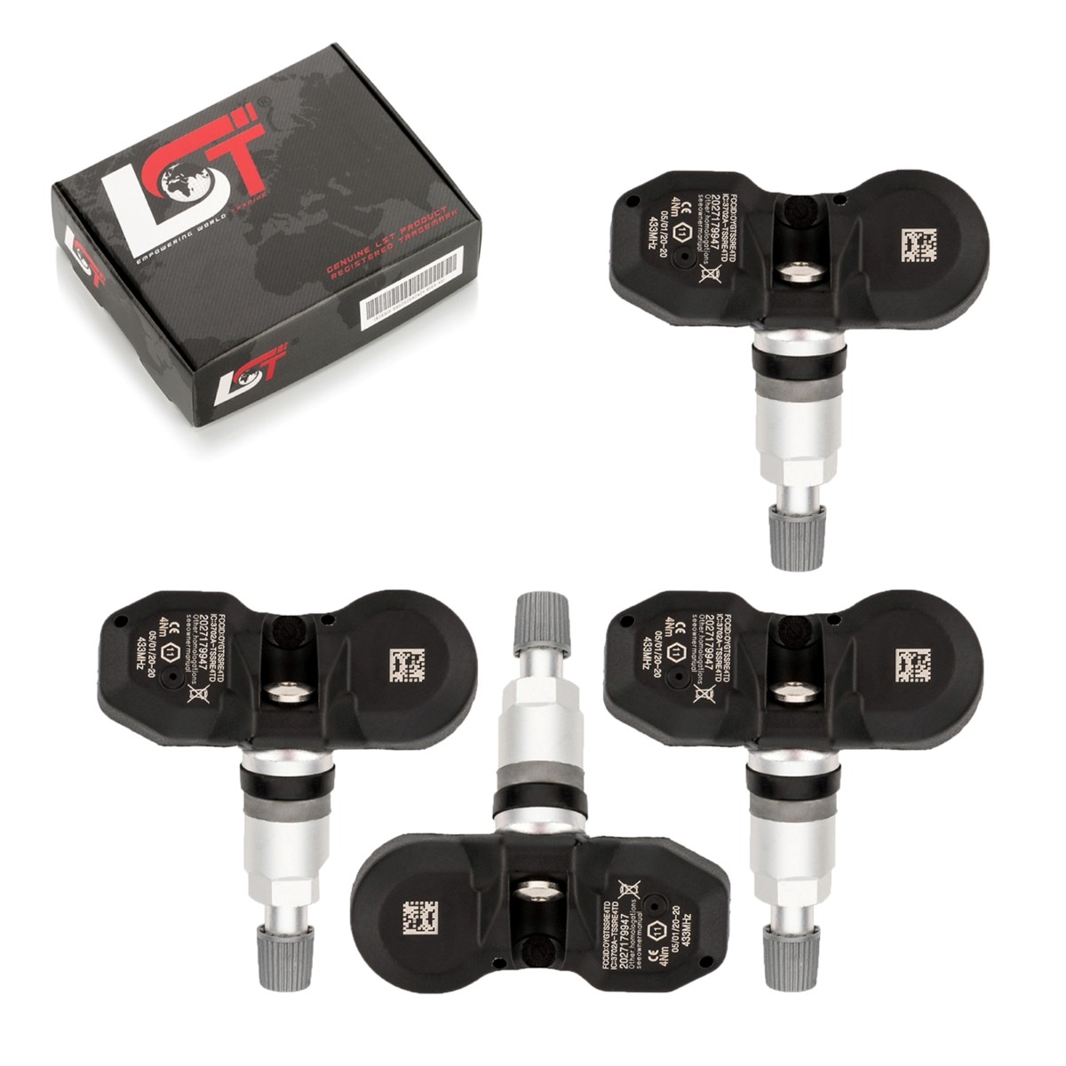 4x Tire RDKS Rdci Tpms-Sensor CD23360671CA for Aston Martin DB9 Dbs