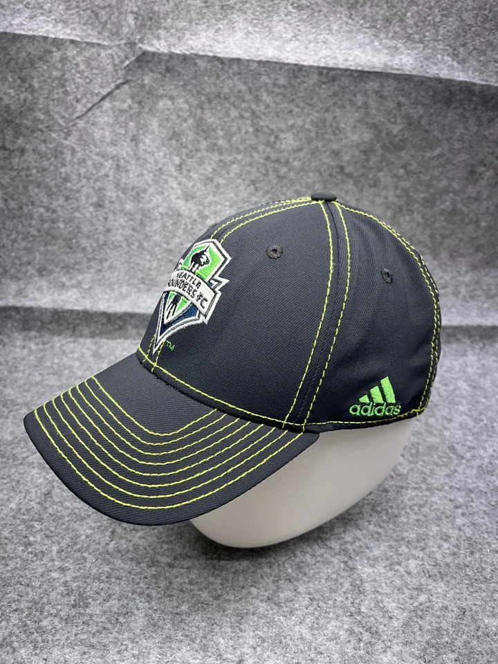 Gorra ajustada Seattle Sounders FC Adidas adulto grande gris verde mezcla de polietileno MLS Foto 4 de 4