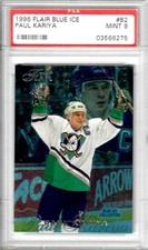 1996 Flair Blue Ice Paul Kariya #B2 PSA 9 DUCKS AVALANCHE BLUES HOF