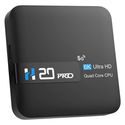 H20 Pro Smart TV Box Android 10.0 6K Ultra HD Media Player with Remote Control