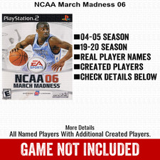 NCAA March Madness 06 PS2 Playstation Roster Season Player Update Memory Card