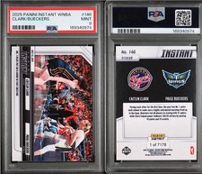 2025 Panini Instant Caitlin Clark/Paige Bueckers PSA 9 "#1 Picks First Meeting"