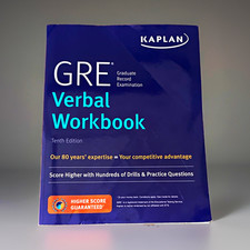 Kaplan GRE Verbal Workbook Tenth Edition Exam...