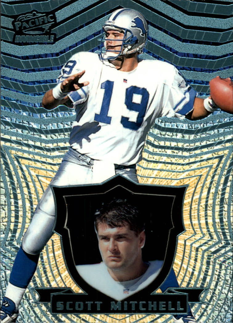 1997 Pacific Invincible Platinum Blue #47 Scott Mitchell Card