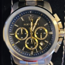 Maserati Successo Men's Silver Band Chronograph Quartz Watch