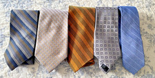 Men's CALVIN KLEIN Lot of 5 Silk Ties various colors, styles/patterns