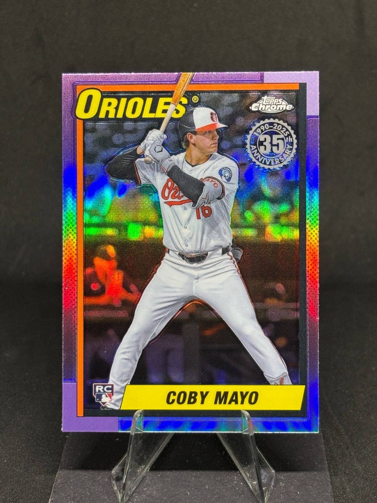 Coby Mayo 2025 Topps Chrome 1990 Refractor #90CB-17 Orioles Rookie RC