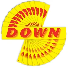 Versa-Tags Down Windshield Stickers 12 Pack Dealership Advertising Sticker