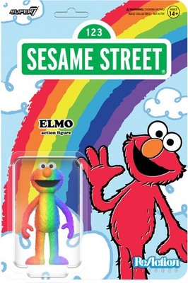 Super 7 Sesame Street - ReAction Figures Exclusive - Elmo (Rainbow)
