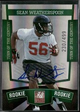 2010 Donruss Elite Sean Weatherspoon #151 Turn of the Century Auto /499 (AU, RC)