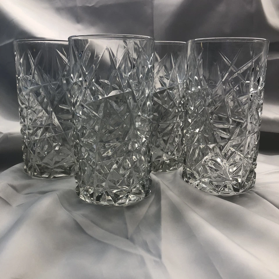 Cristal D'Arques Sculptra ~ набор из 4 ~ 6 «стакан / хайбол очки ~ 16 унций - Изображение 2 из 4