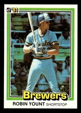 1981 DONRUSS #323 ROBIN YOUNT BREWERS