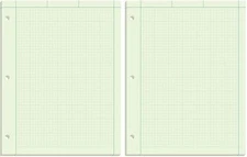 Tops Engineering Computation Pad 8.5x11 5x5 Graph Green 3-Hole 100 Sheets 2Pk