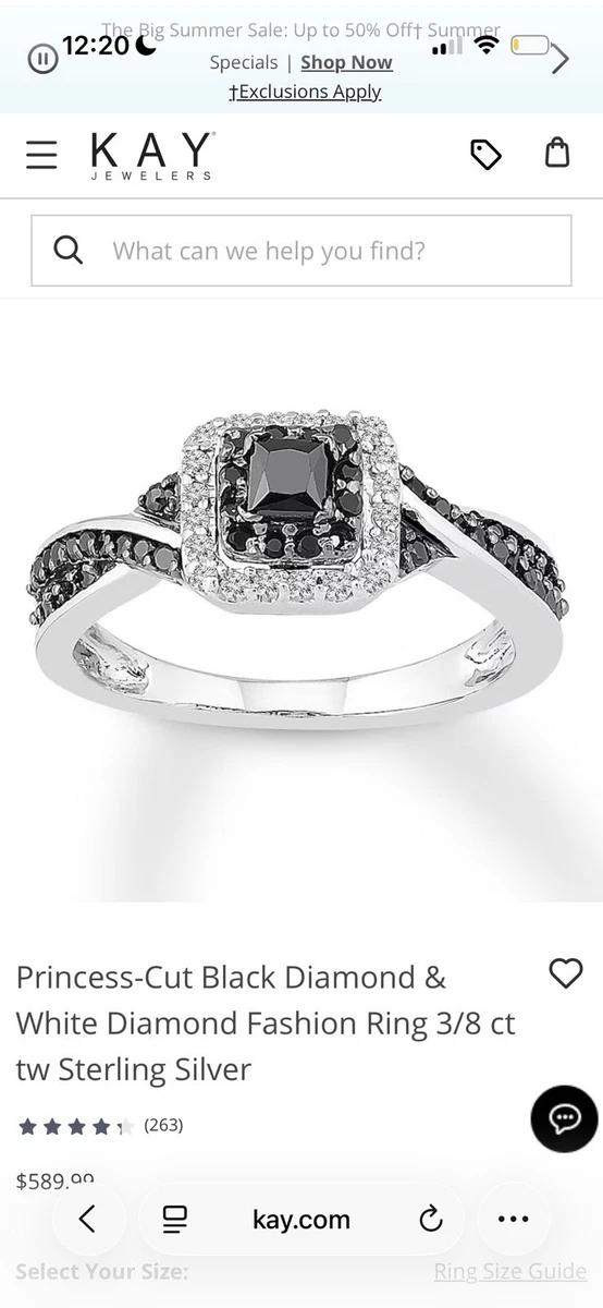 Sterling Silver Diamond Fine Rings Ring 925 Metal Purity 6 Ring