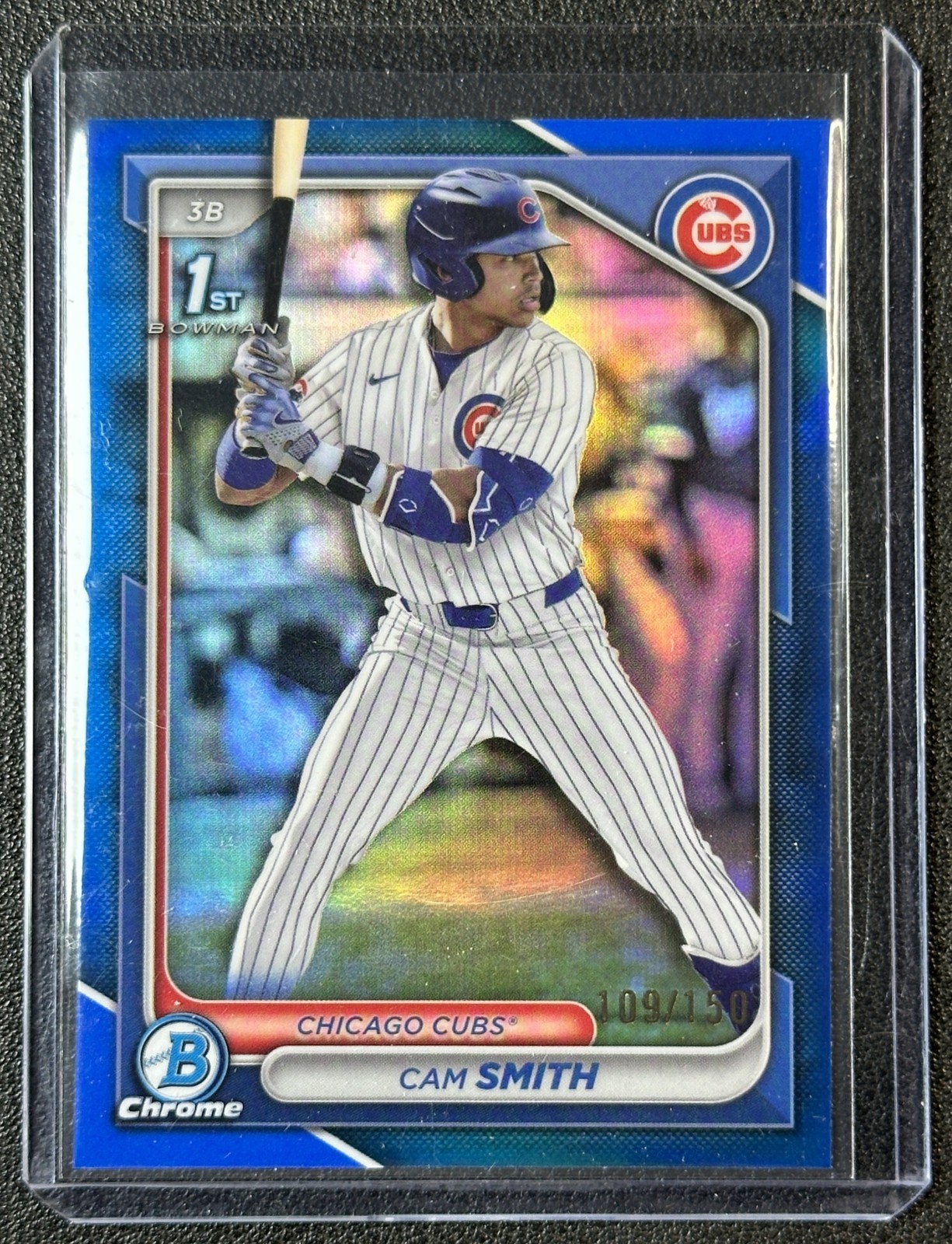 CAM SMITH 2024 BOWMAN CHROME DRAFT #BDC-67 BLUE REFRACTOR 1ST PROSPECT 109/150