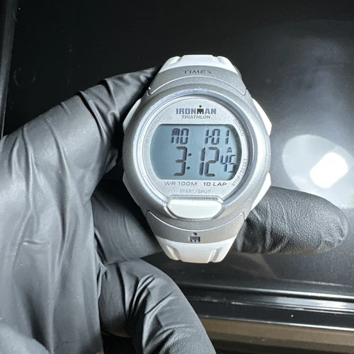 Timex Ironman Vintage Men’s Watch 30 Laps WR 100 M White w/ Fresh Battery Works