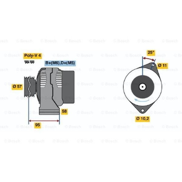 Bosch Generator Lichtmaschine 75A 14V FüR Smart Fortwo Coupe 450 Cabrio-image