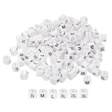 Clothes Hanger Marker S/M/L/XL/XXL/3XL Size Tag Fit 3.5mm Rod for Garment Clo...