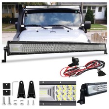 52inch 3500w Tri Row Led Work Light Bar Off Road Spot Flood Combo Driving Suv 50