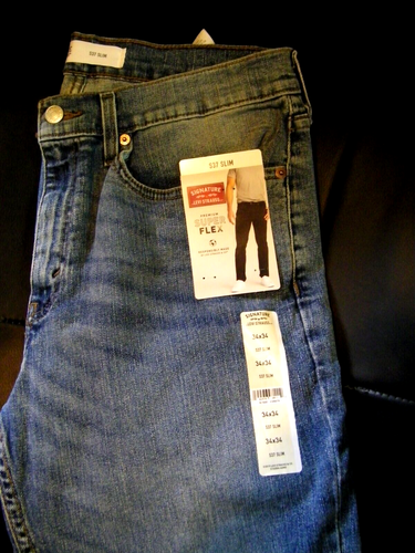 New Levis Signature Men's Slim S37 Slim Blue Denim Jeans Size 34 x 34 194877818681 | eBay
