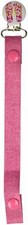 ClassyPaci Chambray Strip Pacifier Clip, Hot Pink