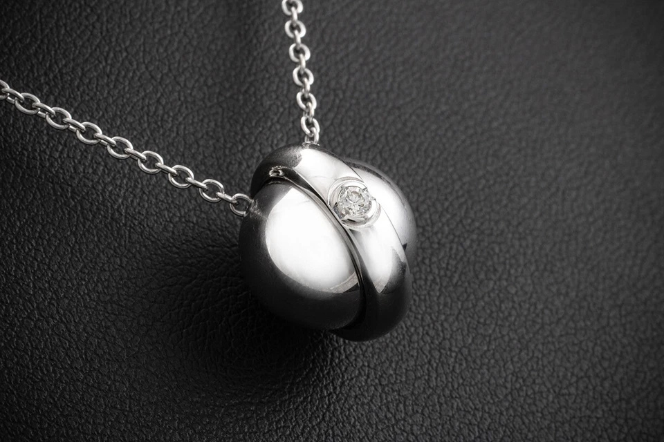 Piaget Collier Planet Possession Kette Diamant Solitär in 750er Weißgold Schmuck - Bild 3 von 4