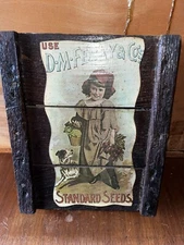 Vtg D. M. Ferry & Co's Flower Seeds Store Advertising Display General Store Sign