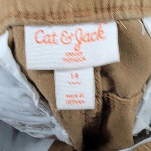 Cat & Jack Boys' Stretch Straight Fit Pull-On Woven brown Pants, size 14 - Picture 3 of 3