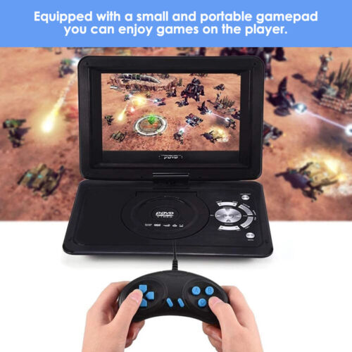 9 INCH Portable DVD Player CD Card HD 16:9 LCD Large Screen Swivel Rechargeable - Picture 2 of 13