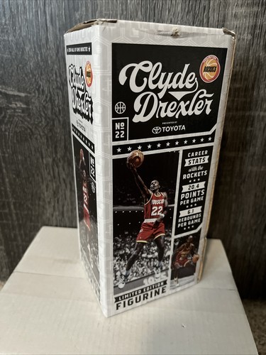 Houston Rockets 2017 Clyde Drexler SGA statuetta statua 50° anniversario scatola aperta - Foto 3 di 3