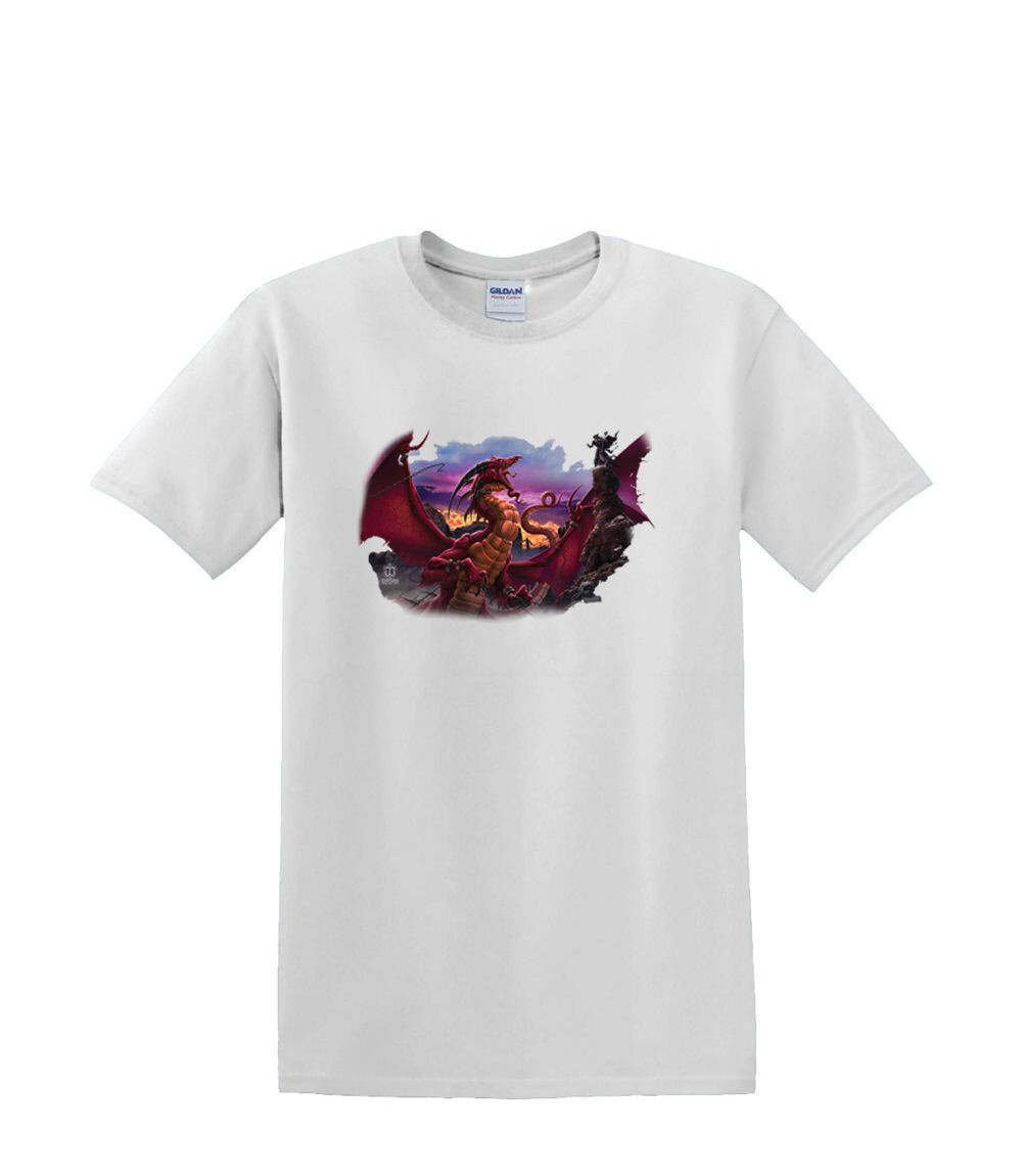 ALTRA t shirt dalla S alla 2xl 3xl DRAGO SCATENATO dnd dungen midevil divertente umorismo adulto