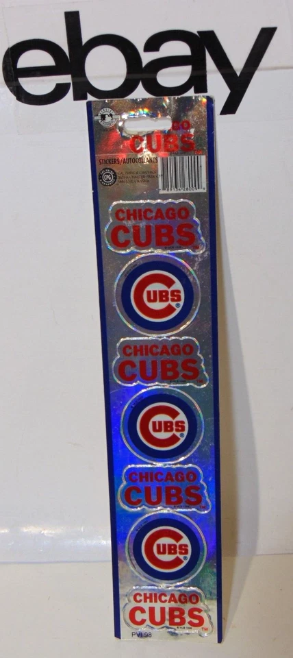 Calcomanías adhesivas de los Chicago Cubs logotipo de MLB 7 ventanas calcomanía auto camión con licencia Foto 2 de 4