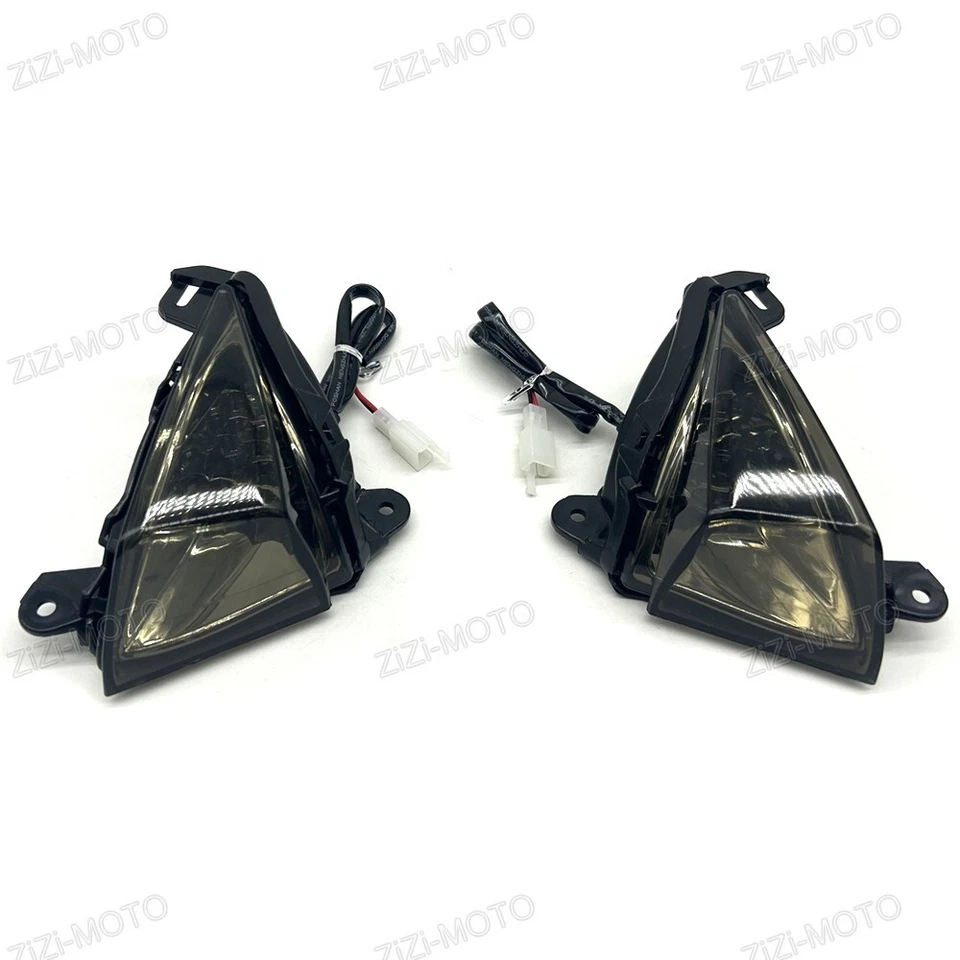 Smoke Front LED Turn Signal Light Fits Kawasaki Ninja ZX14/ZX14R 2006-2023 ZX6R - Image 2 of 4