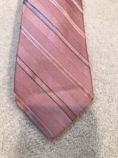 BROOKS BROTHER Silk Pink With Pink Stripes Design Tie BRAND NEW