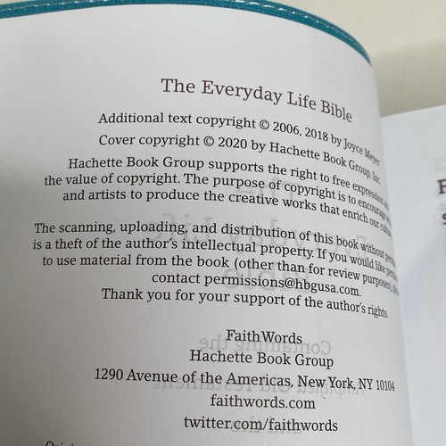 NEW The Everyday Life Amplified Bible Joyce Meyer Commentary Teal Leatherluxe - Picture 10 of 11