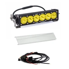 Baja Designs OnX6+ 10" Amber Driving/Combo Light Bar w/ Wiring & Clear Guard