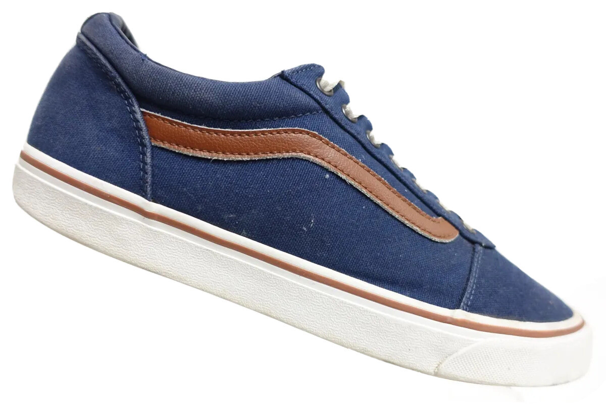 VANS Old Skool Canvas Blue/Brown Sz 11 