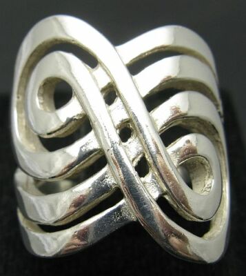 Stilvoller Sterling Silber Ring gepunzt massiv 925 Spirale nickelfrei Kaiserin
