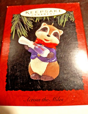 Vintage Hallmark Keepsake Across the Miles Raccoon Christmas Ornament NIB